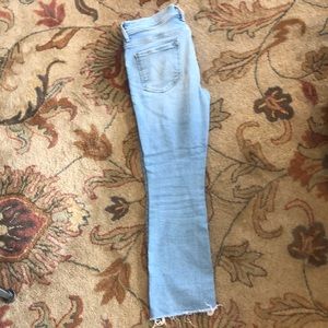 MOTHER Light Blue Ankle & Cropped Jeans